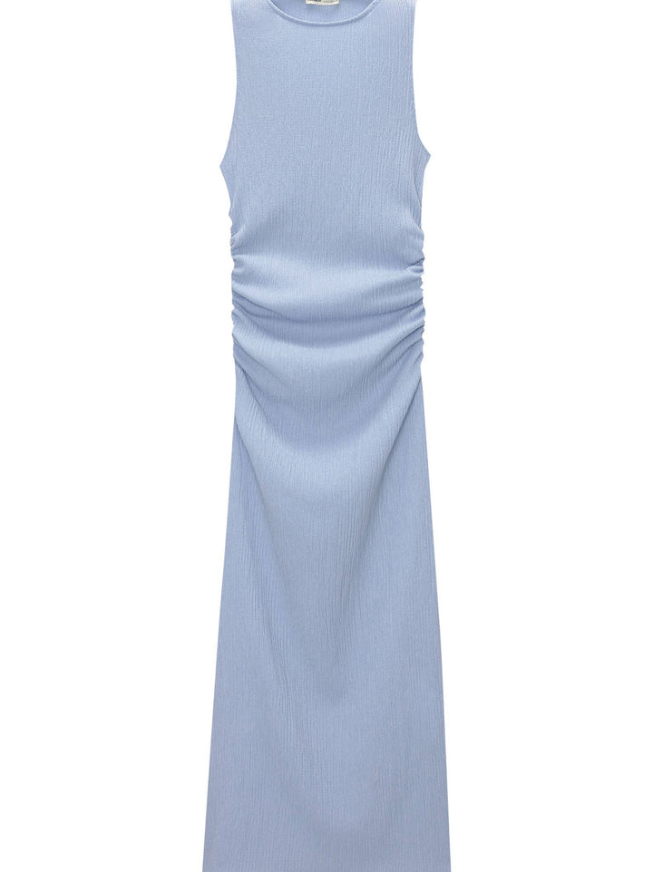 Moudda PULL & BEAR - Robe Longue Bambula Sans Manches Fronces Latérales - Tunisie 5