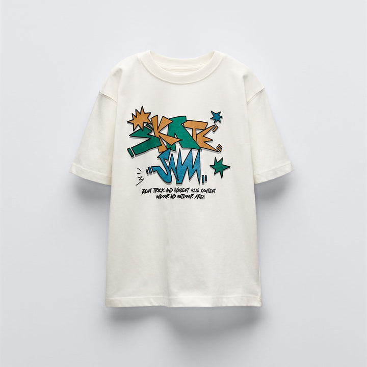 Moudda ZARA - T-shirt manches courtes imprimé skate - Tunisie 1