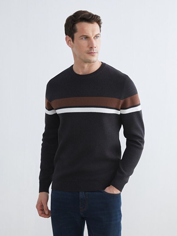 Moudda LC Waikiki - Pull rayé en tricot pour Homme - Tunisie 1