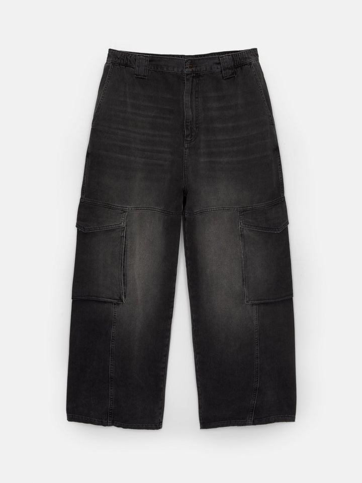 Moudda PULL & BEAR - Pantalon Denim Cargo Superbaggy Ceinture Élastique - Tunisie 1