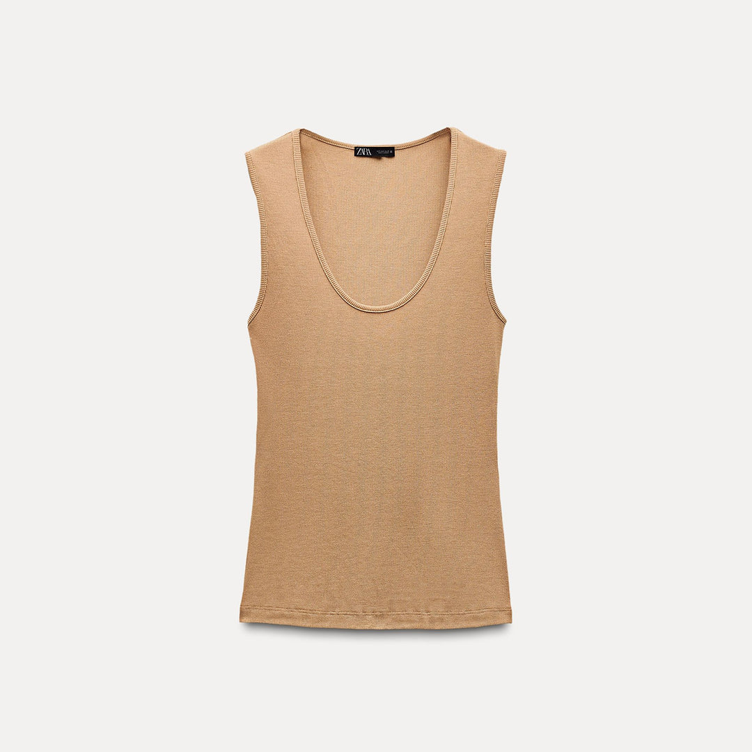 Moudda ZARA - T-shirt Côtelé Viscose et Polyester - Tunisie 2