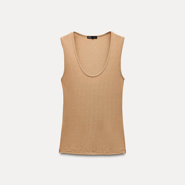 Moudda ZARA - T-shirt Côtelé Viscose et Polyester - Tunisie 2