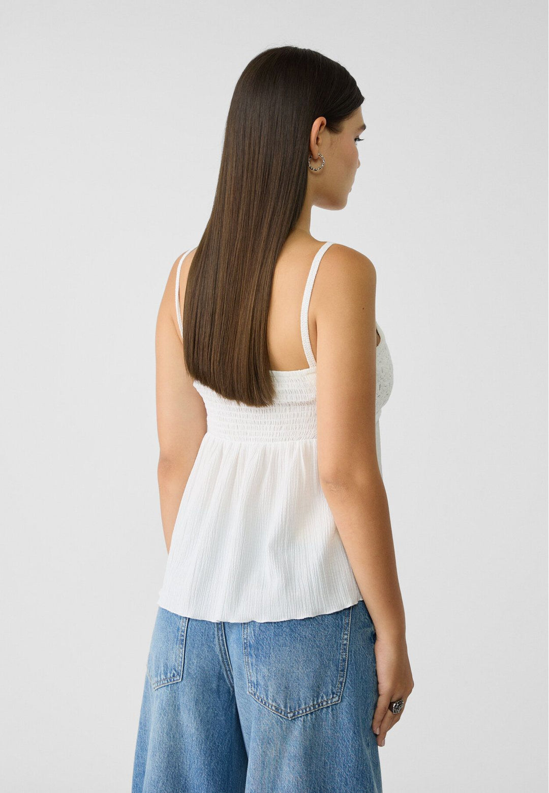 Moudda STRADIVARIUS - T-Shirt à Bretelles en Crochet Combiné - Tunisie 5