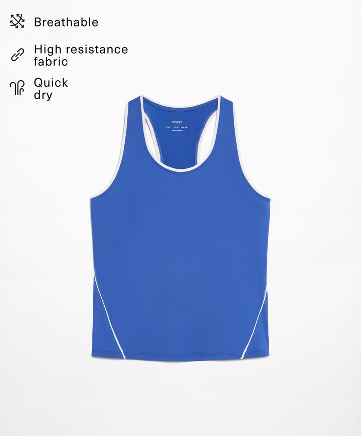 Moudda Oysho - T-Shirt Technique Padel avec Passepoil - Tunisie 1