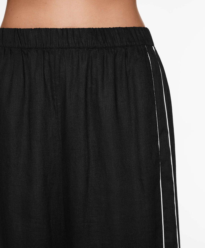 Moudda Oysho - Pantalon 100% Lin avec Passepoil Taille Moyenne - Tunisie 4