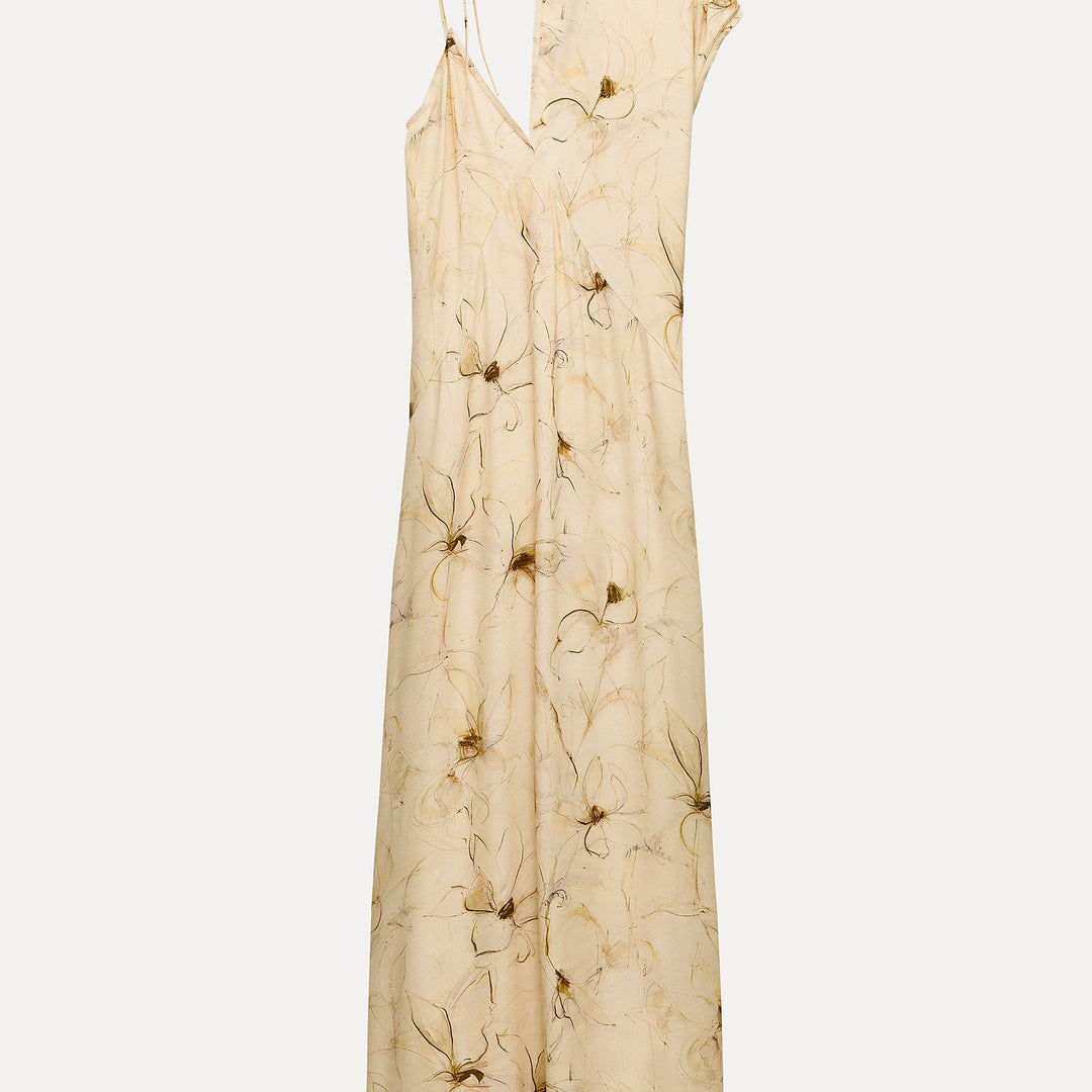 Moudda ZARA - Robe Midi Style Lingerie Asymétrique Imprimée - Tunisie 2