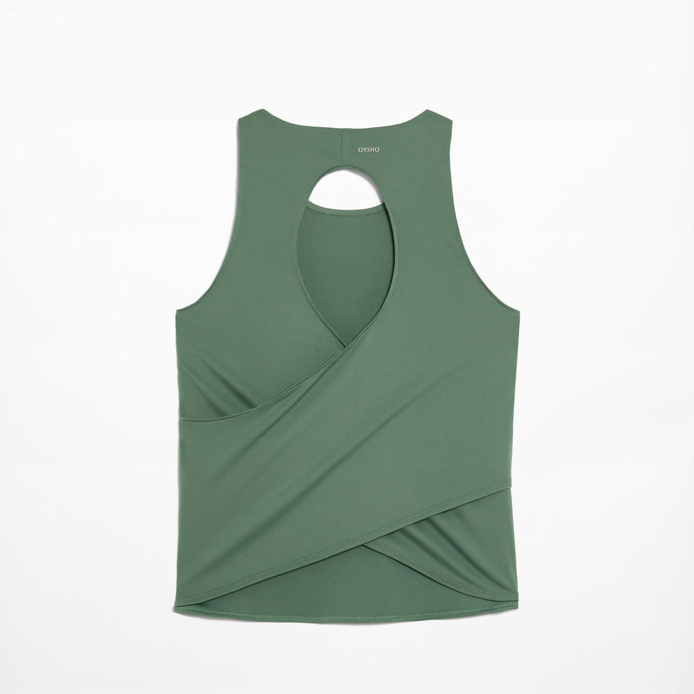 Moudda Oysho - T-Shirt Demi-Manches Dos Croisé - Tunisie 2