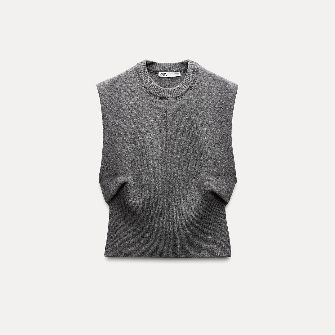 Moudda ZARA - Gilet côtelé taille ajustée en laine mérinos - Tunisie 2