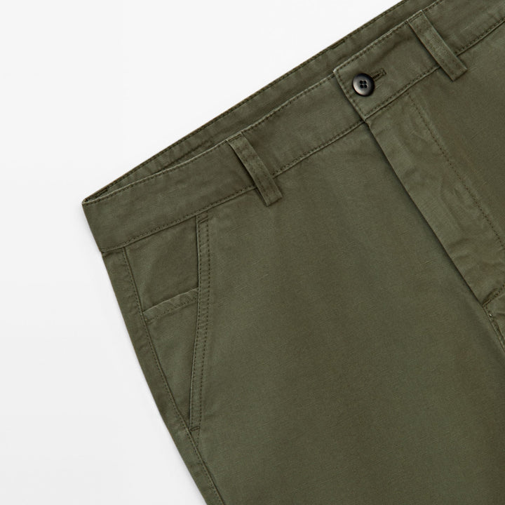Moudda Massimo Dutti - Pantalon jean cassé coton/lin court coupe - Tunisie 5