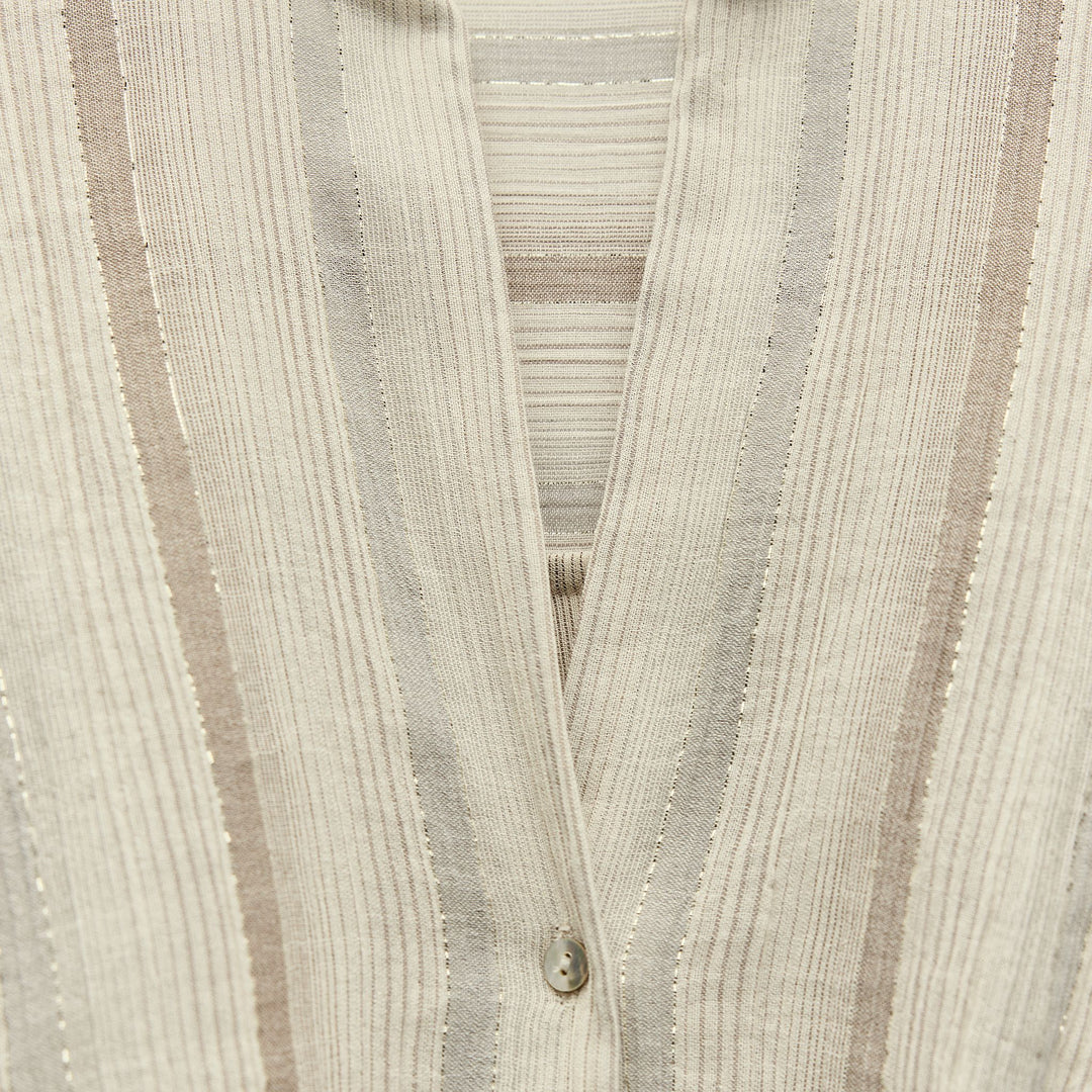Moudda ZARA - Chemise rayée fil métallisé nœud manches longues - Tunisie 3