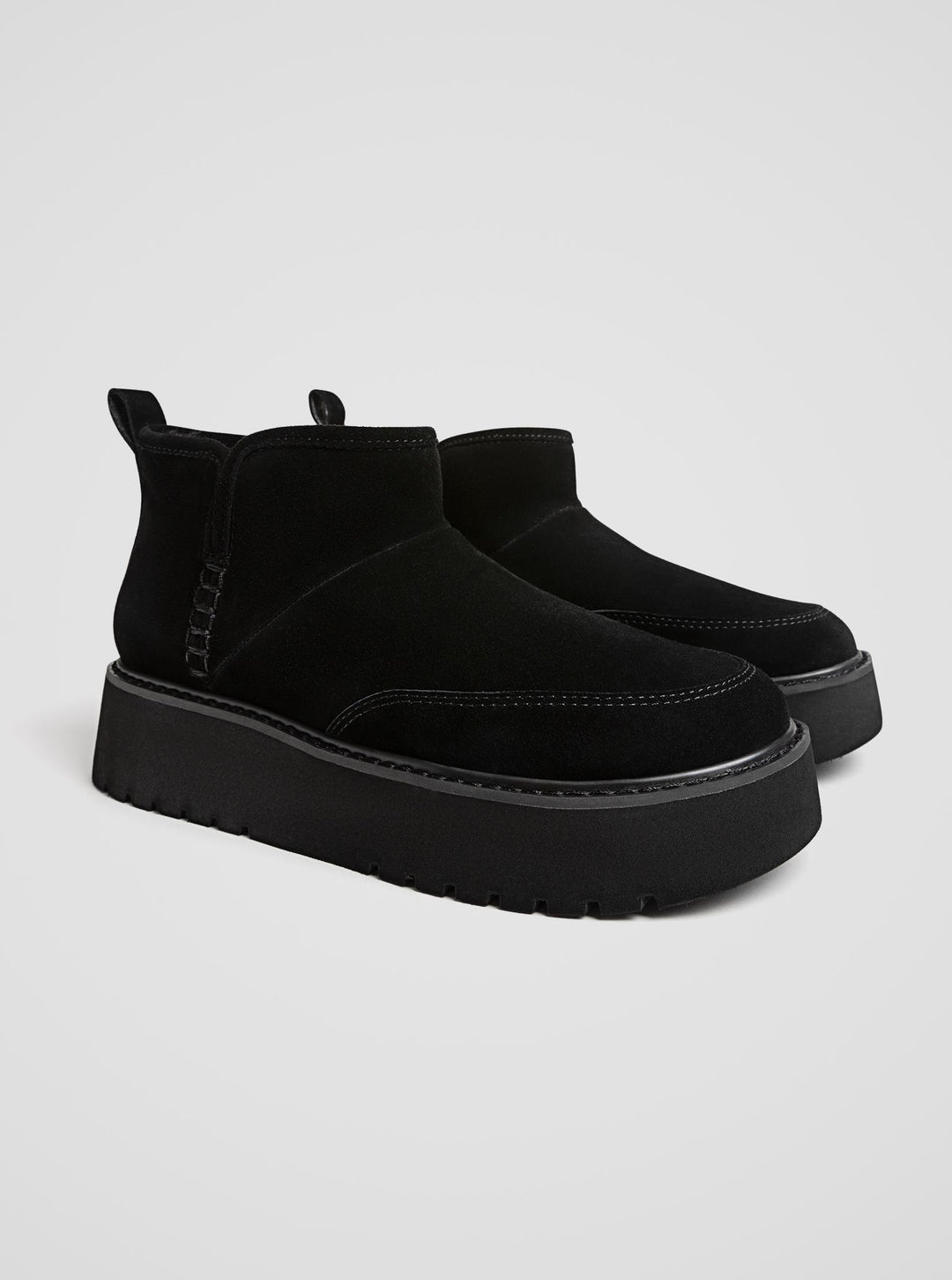 Moudda STRADIVARIUS - Bottines Plates en Fourrure et Cuir - Tunisie 3