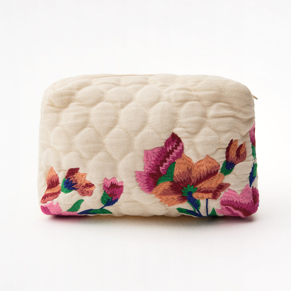 Moudda ZARA - Trousse matelassée brodée fleurs - Tunisie 2