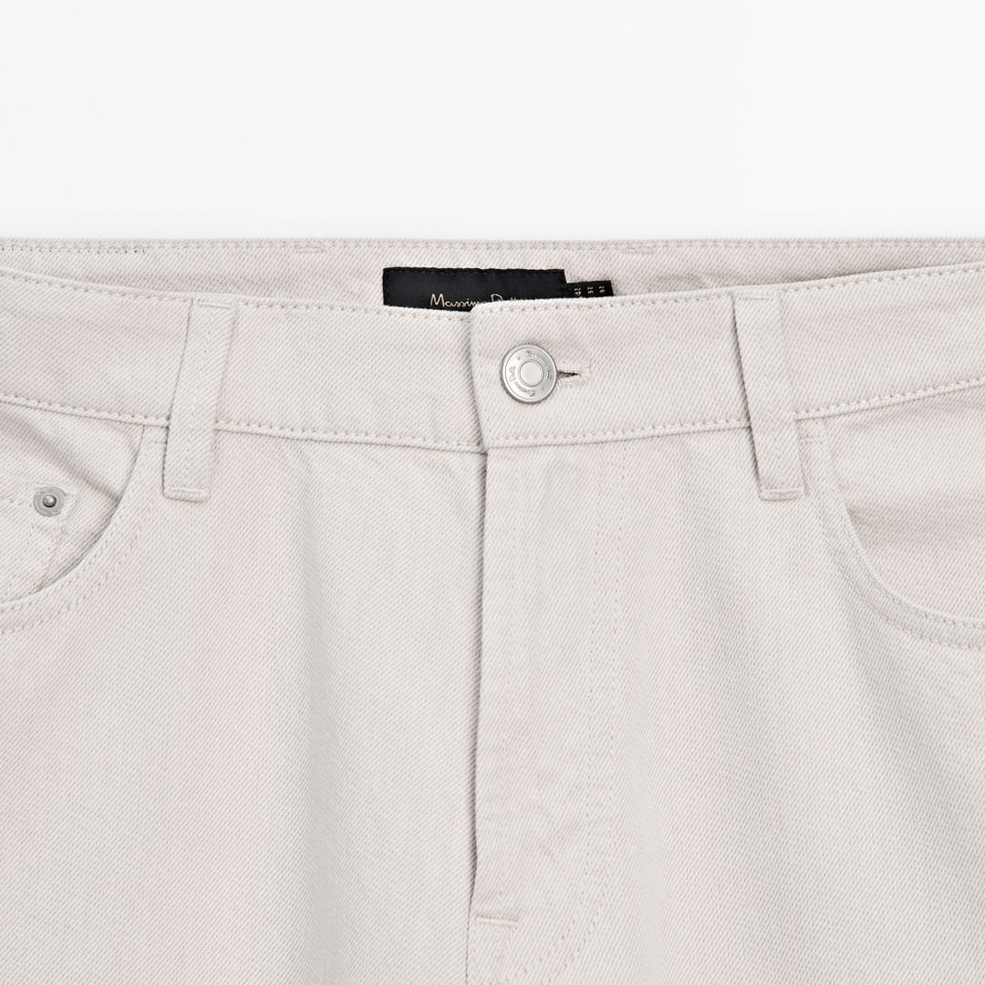 Moudda Massimo Dutti - Pantalon jean couleur denim coupe fuselée - Tunisie 4