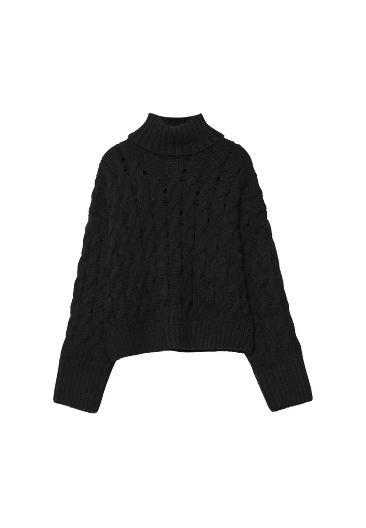Moudda STRADIVARIUS - Pull en Maille Col Cygne Crop Tressé - Tunisie 1
