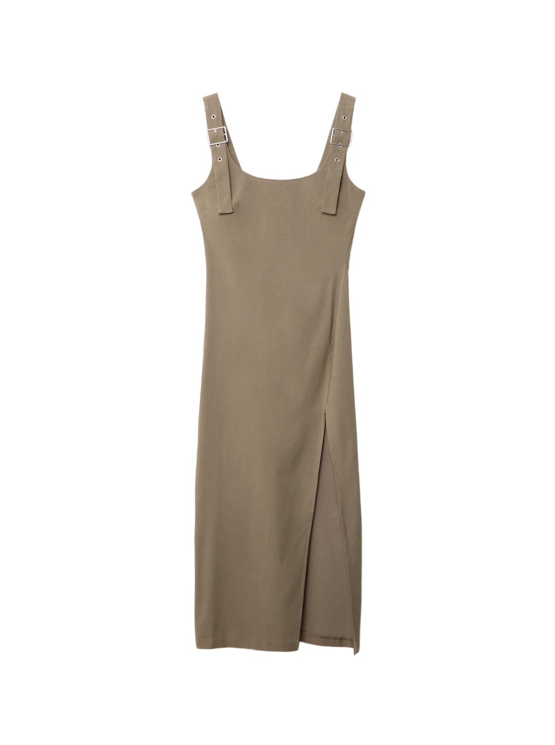 Moudda STRADIVARIUS - Robe Midi en Bengaline à Bretelles avec Boucles - Tunisie 1