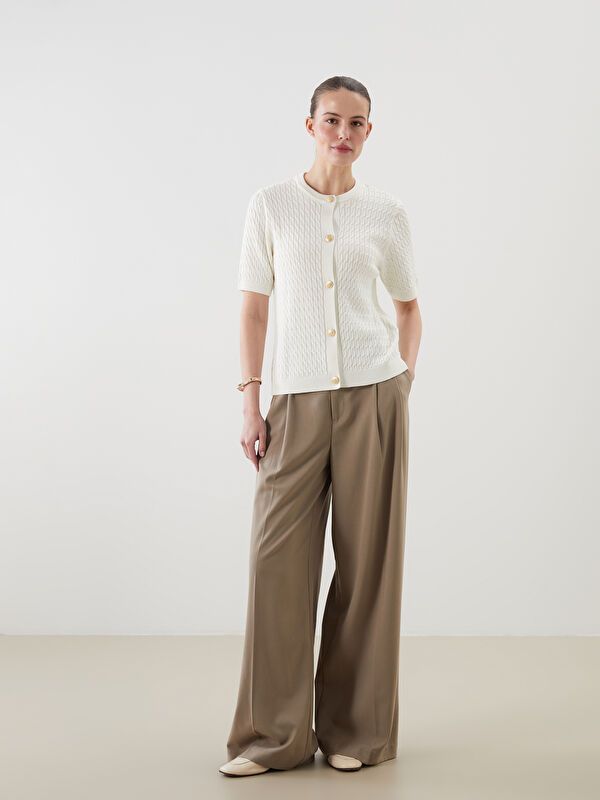 Moudda LC Waikiki - Cardigan fin en tricot Femme Ecru - Tunisie 2