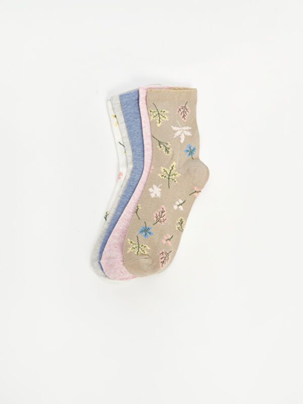 Moudda LC Waikiki - Chaussettes courtes Femme Ecru - Tunisie 2