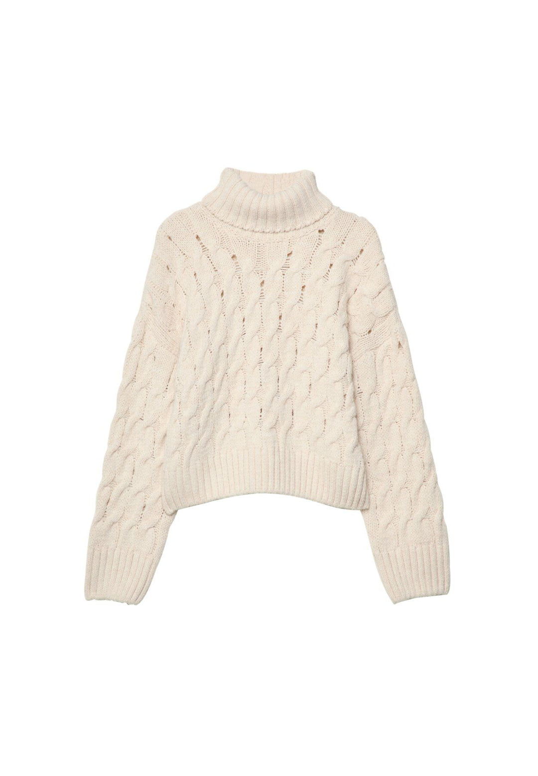 Moudda STRADIVARIUS - Pull en Maille Col Cygne Crop Tressé - Tunisie 1