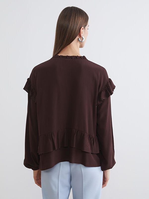 Moudda LC Waikiki - Chemisier (blouse) manches longues en tissu pour Femme - Tunisie 4