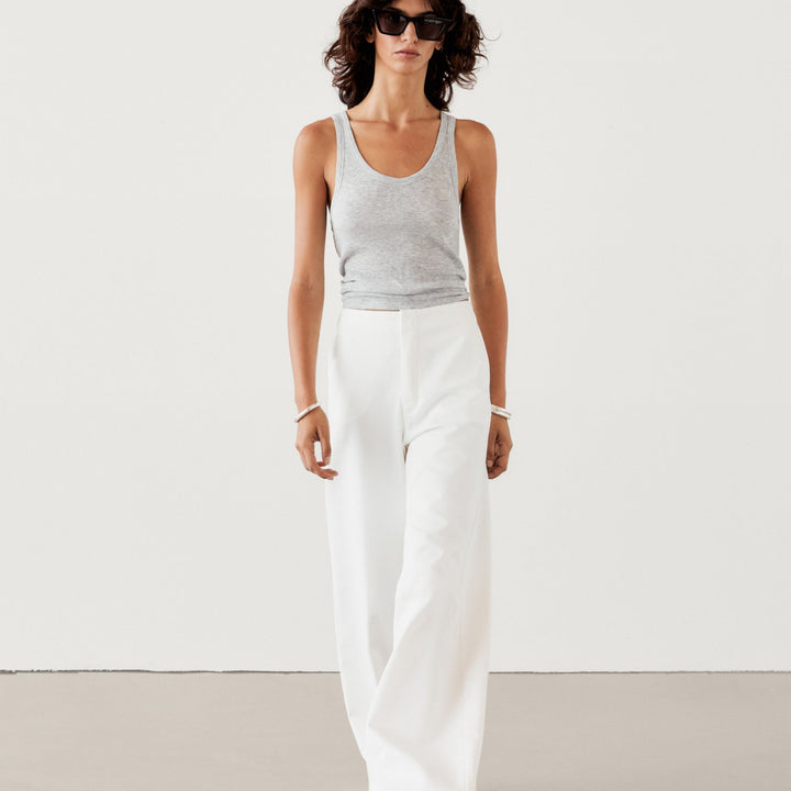 Moudda Massimo Dutti - Jean taille haute évasé blanc cassé - Tunisie 3