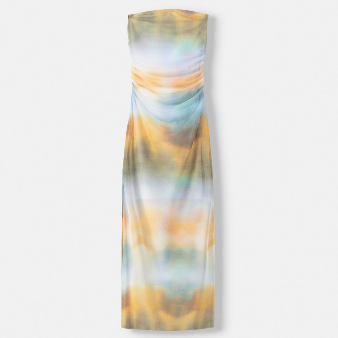 Moudda BERSHKA - Robe mi-longue bandeau mesh imprimée - Tunisie 1