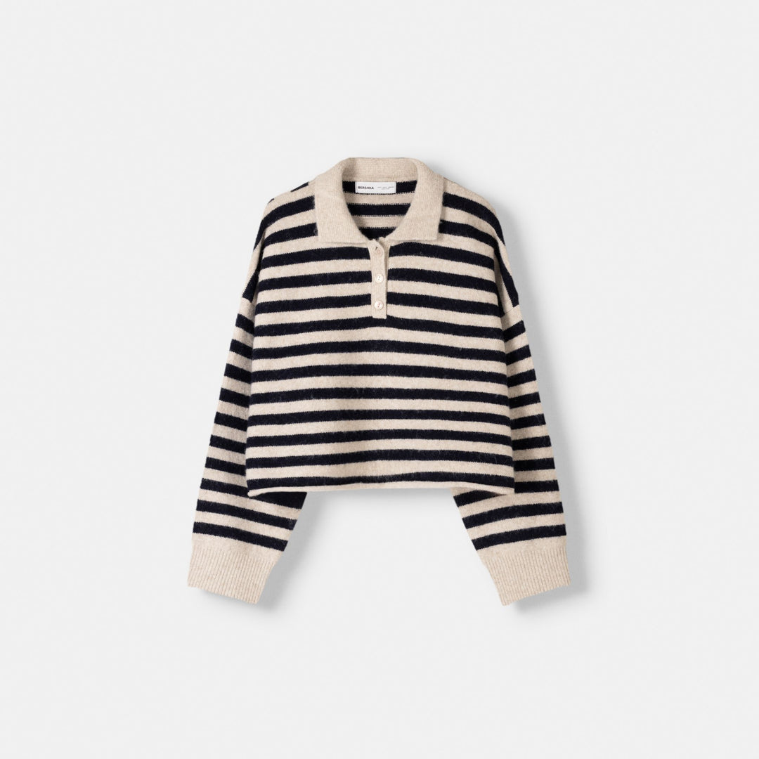Moudda BERSHKA - Pull col polo rayé - Tunisie 1