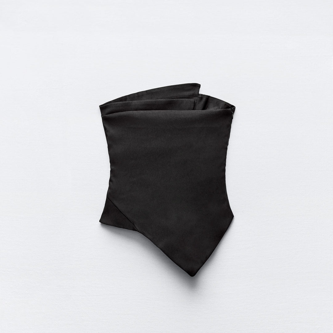 Moudda ZARA - Top Bustier Froncé Asymétrique Stretch - Tunisie 1