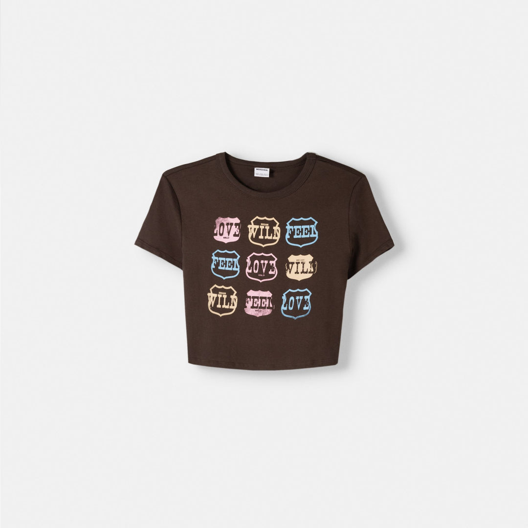Moudda BERSHKA - T-shirt imprimé Far West - Tunisie 1