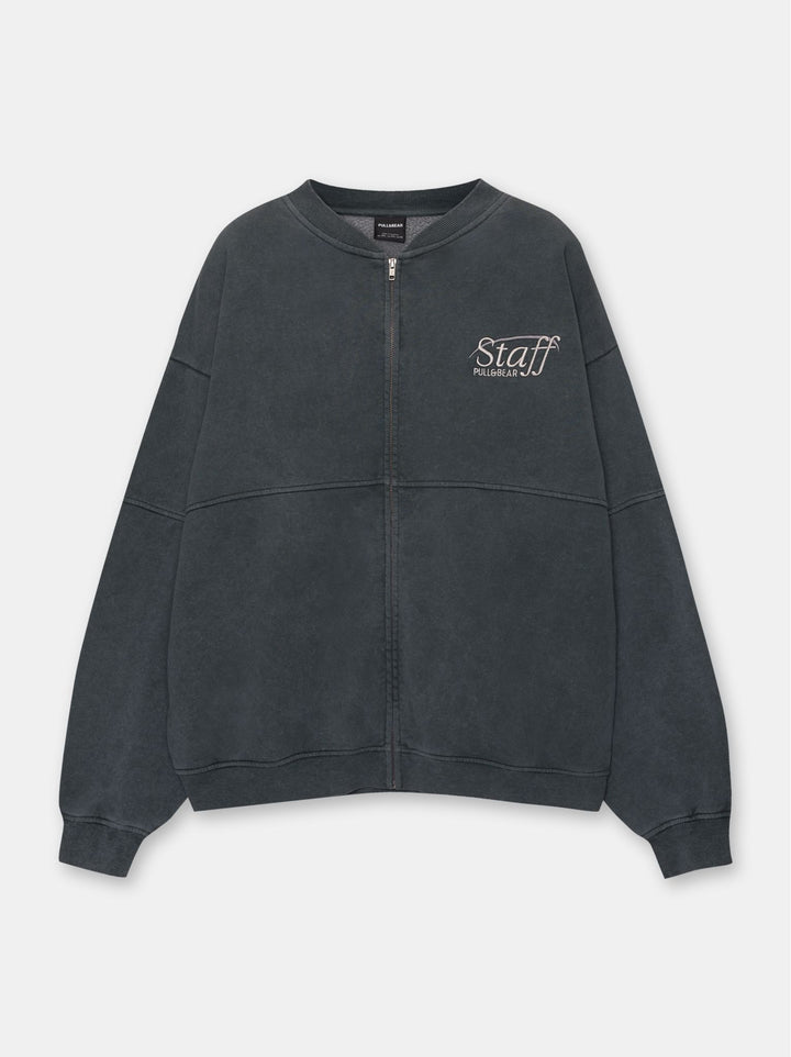 Moudda PULL & BEAR - Sweat Bomber Fermeture Uniforme Staff V24 - Tunisie 4