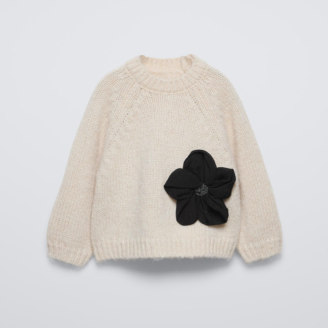 Moudda ZARA - Pull maille enfant fleur 3D - Tunisie 1