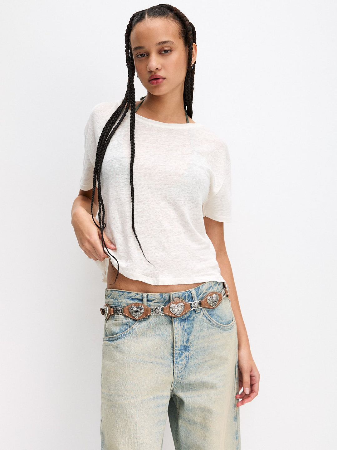 Moudda PULL & BEAR - Body Lin Demi-Manches Encolure Ronde - Tunisie 1