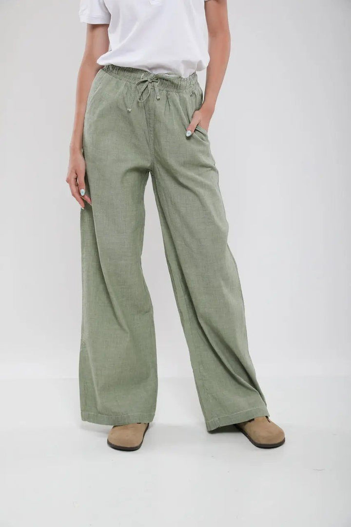 Moudda Billiorich - Pantalon Large Femme en Lin Mélangé - Tunisie 1