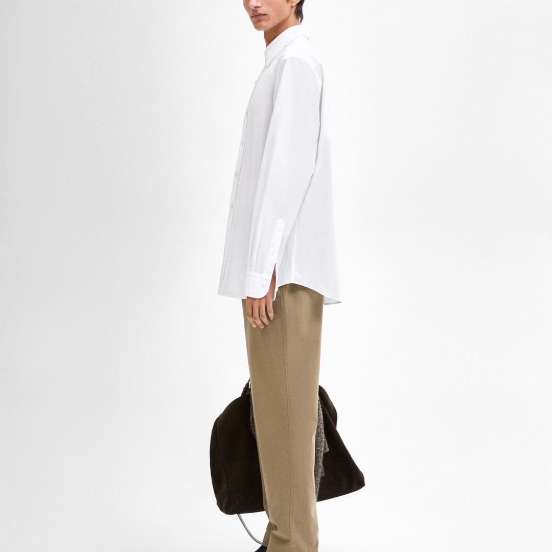 Moudda Massimo Dutti - Pantalon sergé brossé détail taille coupe fuselée - Tunisie 3