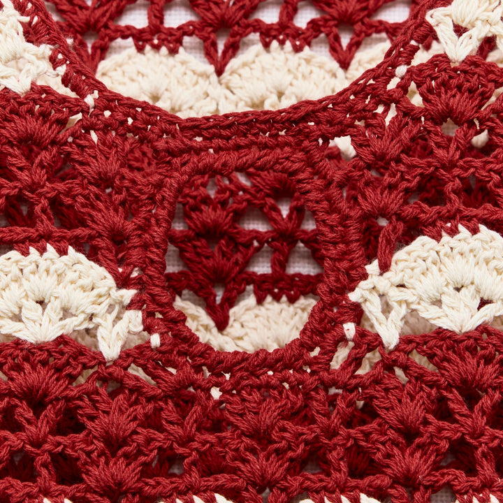 Moudda ZARA - Top crochet bicolore, détail cercle - Tunisie 3
