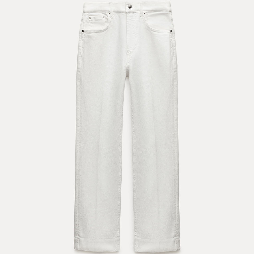 Moudda ZARA - Jean bootcut taille haute court blanc - Tunisie 2