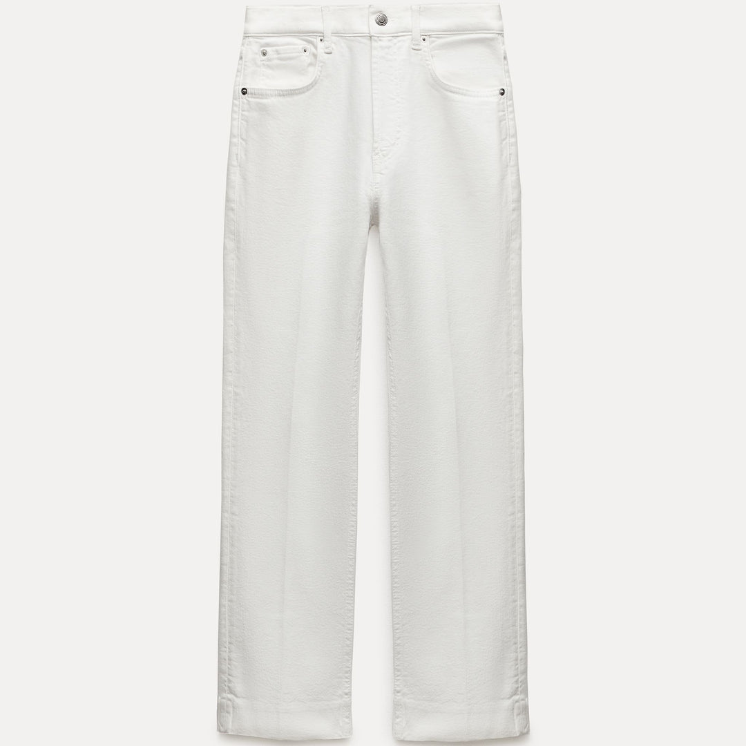 Moudda ZARA - Jean bootcut taille haute court blanc - Tunisie 2