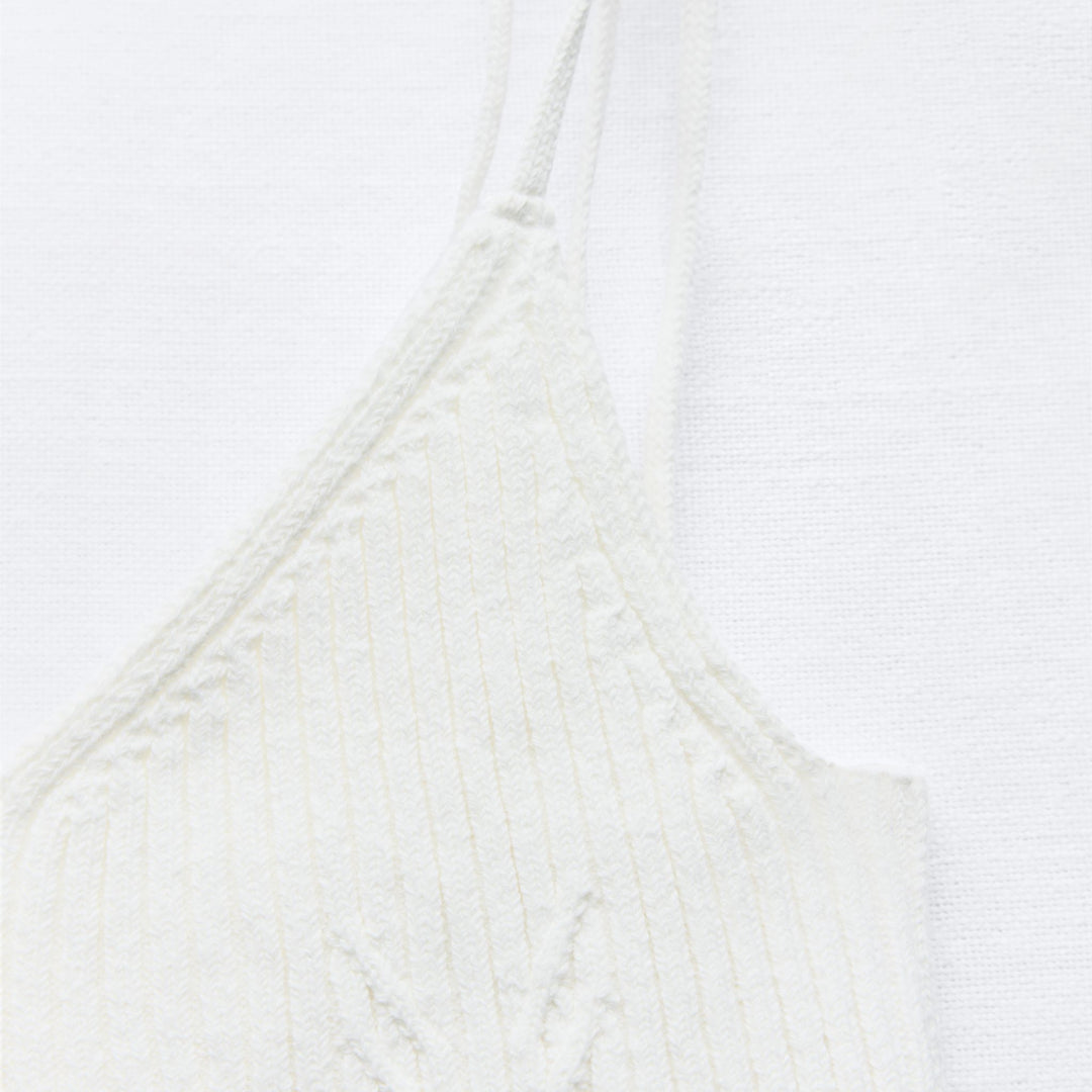 Moudda ZARA - Top fines bretelles volant combiné dentelle asymétrique - Tunisie 3