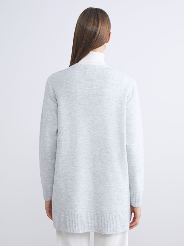 Moudda LC Waikiki - Cardigan tricot épais Femme Mélange de gris - Tunisie 4