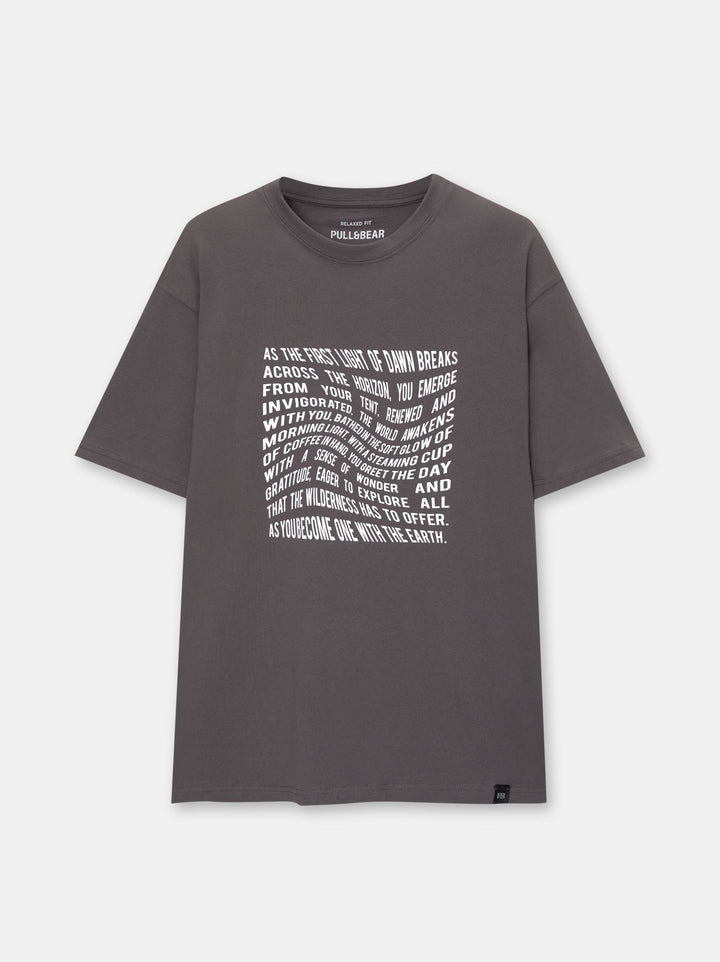 Moudda PULL & BEAR - T-Shirt Demi-Manches Wavy Text Collection - Tunisie 1