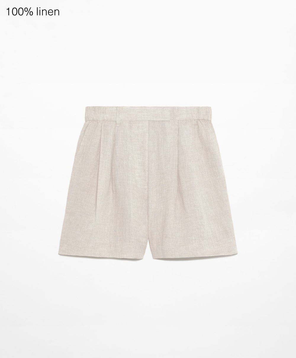 Moudda Oysho - Short 100% Lin Coupe Tailleur Taille Haute - Tunisie 2