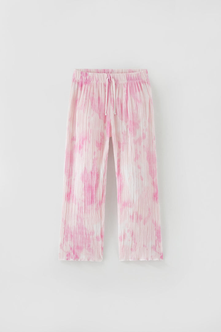 Pantalon Fille Plissé Tie Dye