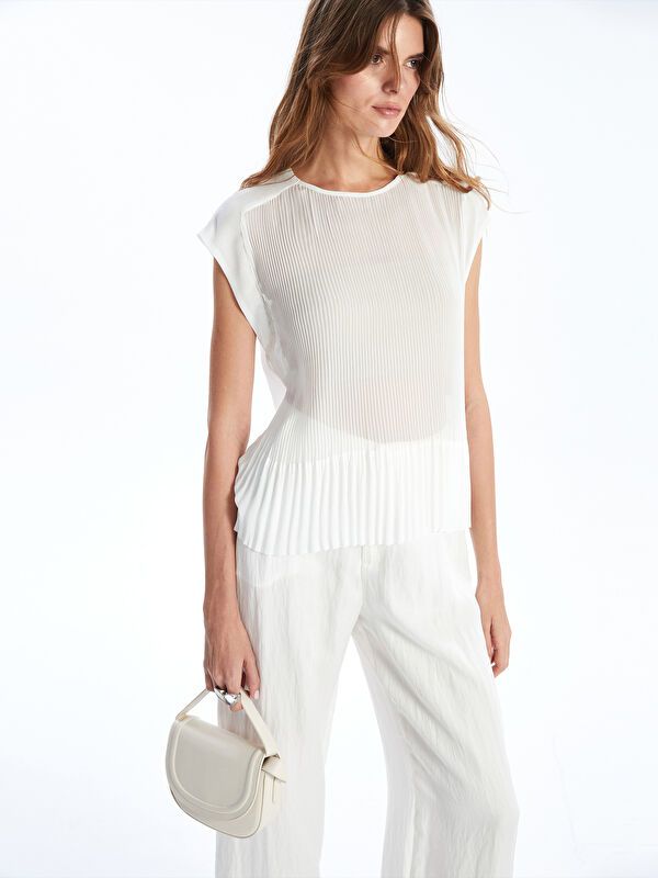Moudda LC Waikiki - Blouse manches courtes en tissu tissé pour Femme - Tunisie 1