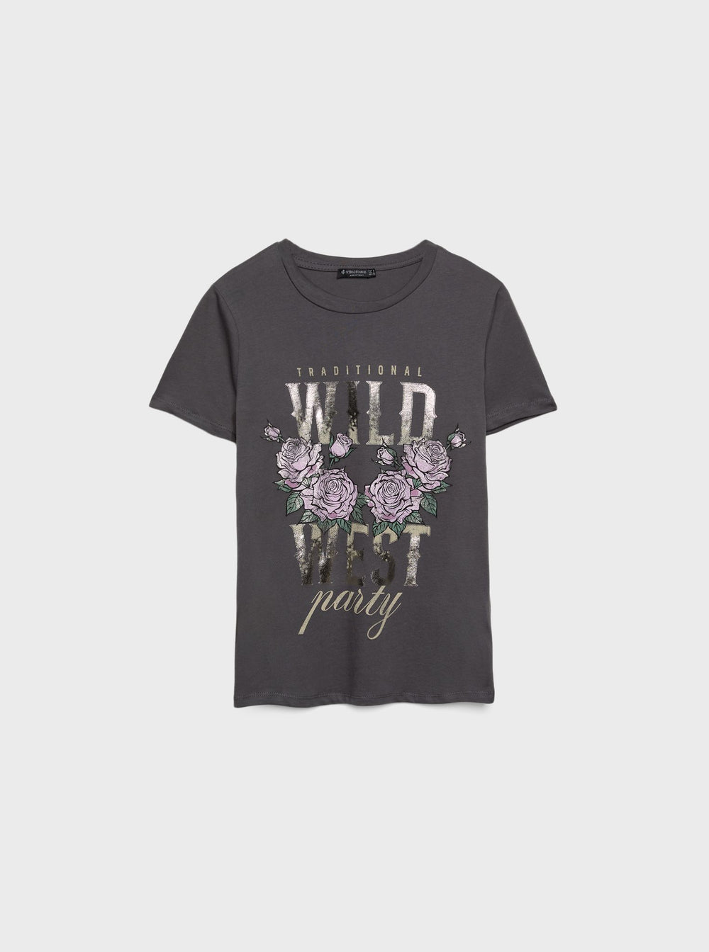 Moudda STRADIVARIUS - T-Shirt Manches courtes Graphique Foil - Tunisie 2