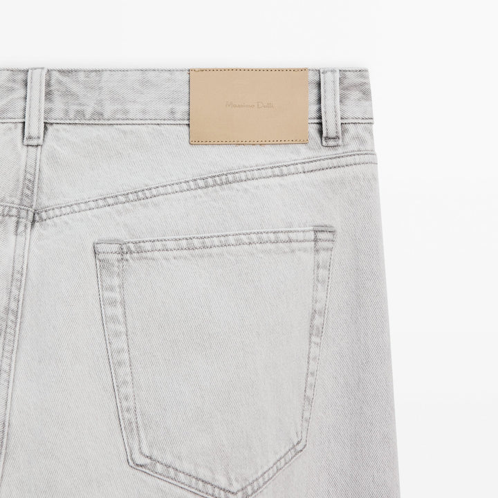 Moudda Massimo Dutti - Pantalon jean gris clair relaxed - Tunisie 6