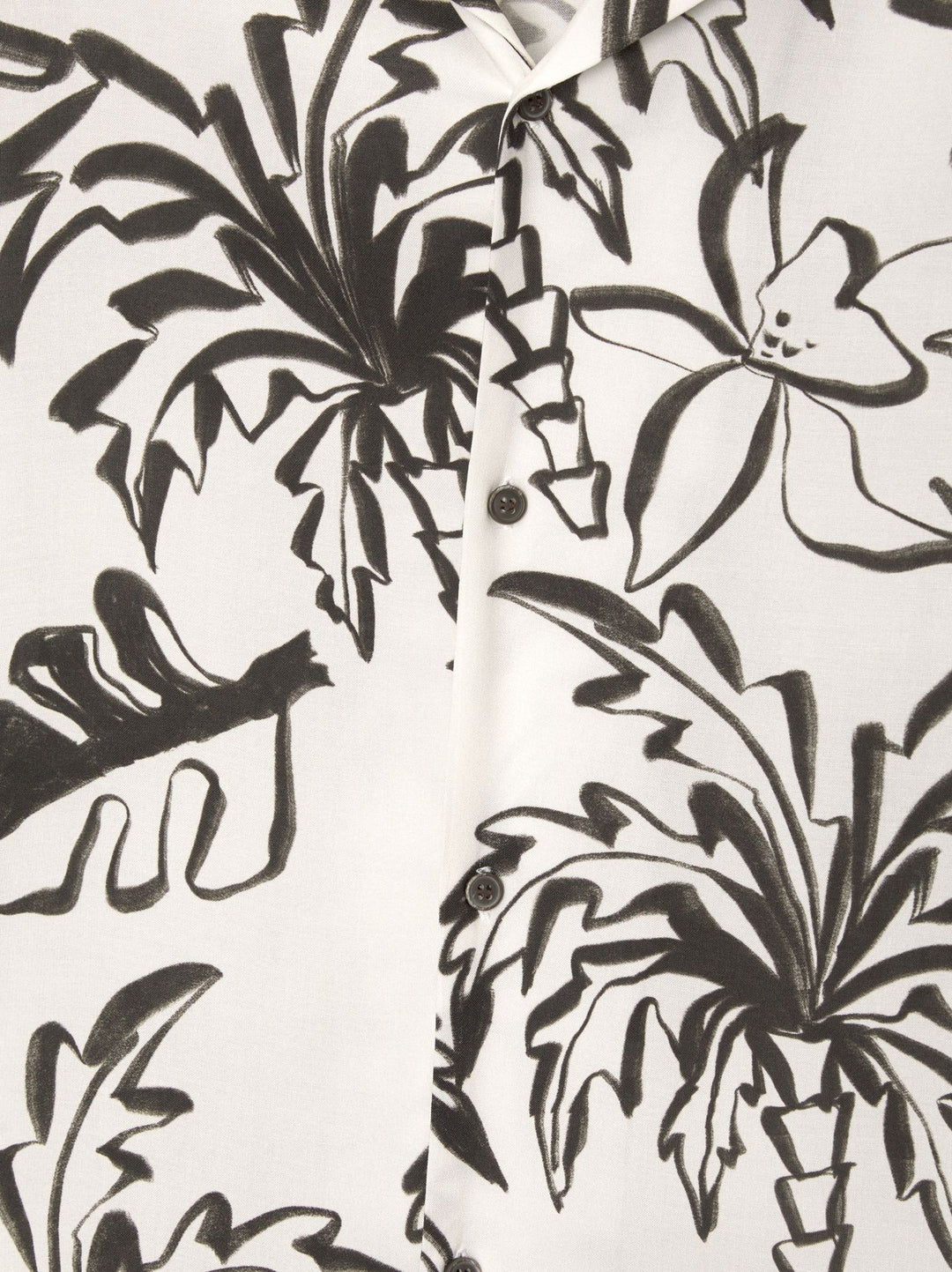 Moudda PULL & BEAR - Chemise Demi-Manches Imprimé Jungla Végétal Écru - Tunisie 3