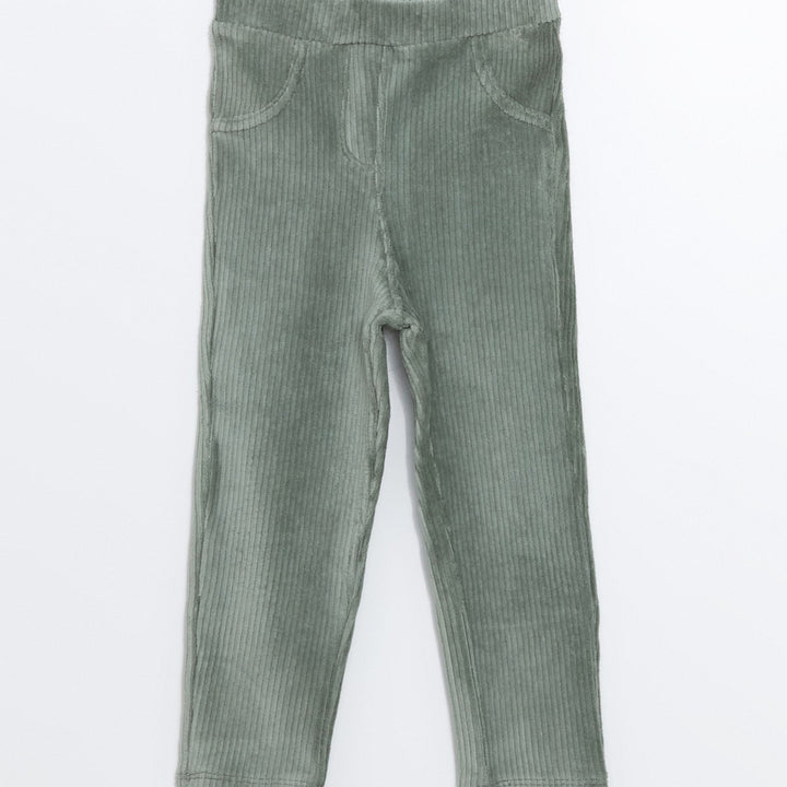 Moudda LC Waikiki - Pantalon jersey basique Fille Vert terne - Tunisie 1