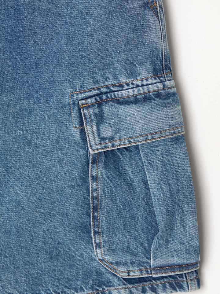 Moudda PULL & BEAR - Bermuda Denim Cargo Basique STWD - Tunisie 3