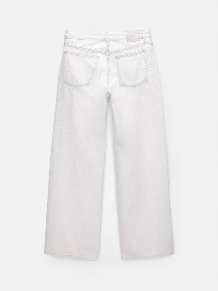 Moudda PULL & BEAR - Pantalon Denim Droit Taille Moyenne Mini Déchiré - Tunisie 2