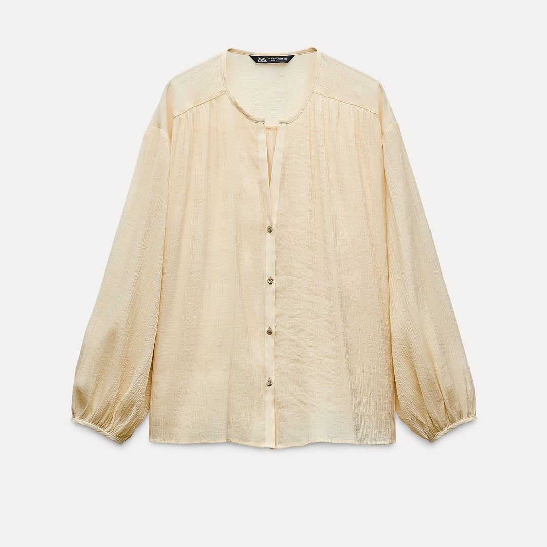 Moudda ZARA - Blouse encolure marquée manches longues bouffantes - Tunisie 2