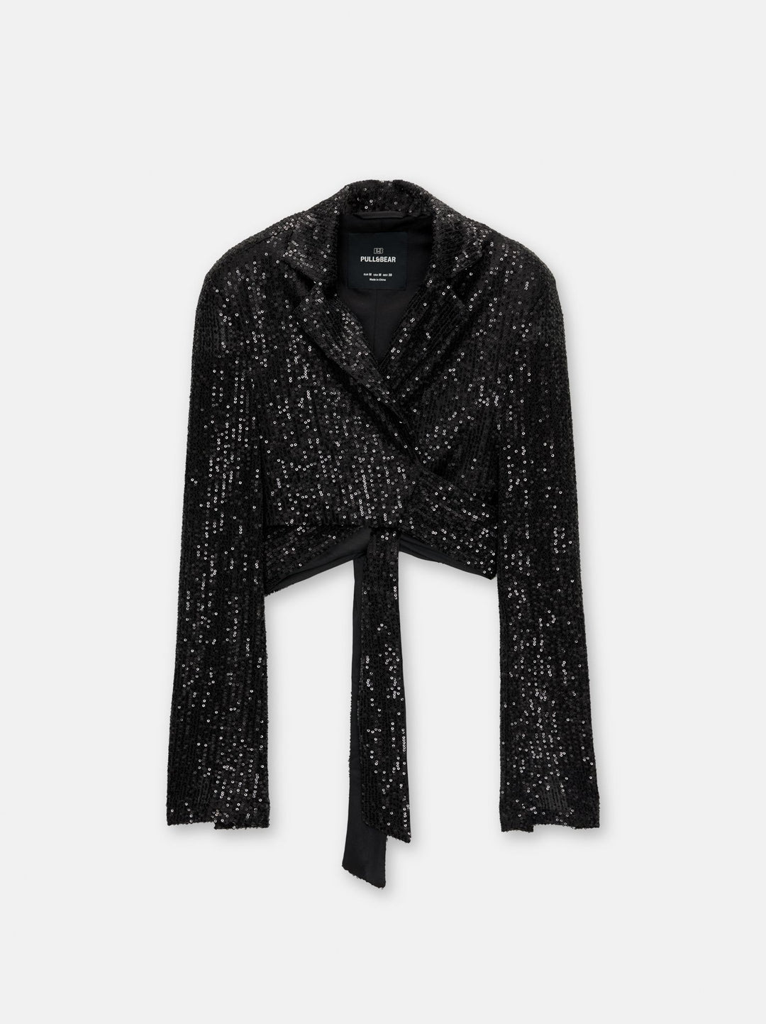 Moudda PULL & BEAR - Blazer Crop Croisée Paillettes Fête En Ligne - Tunisie 3
